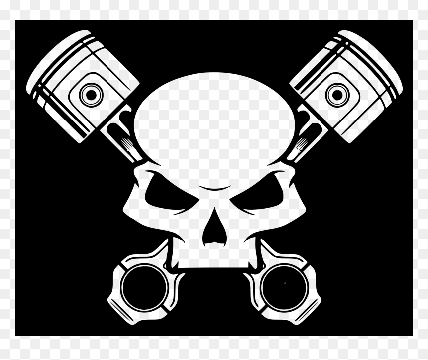 Skull And Pistons, HD Png Download - skull and crossbones png