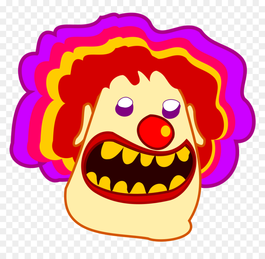 Scary Cartoon Clown Png, Transparent Png - clown png