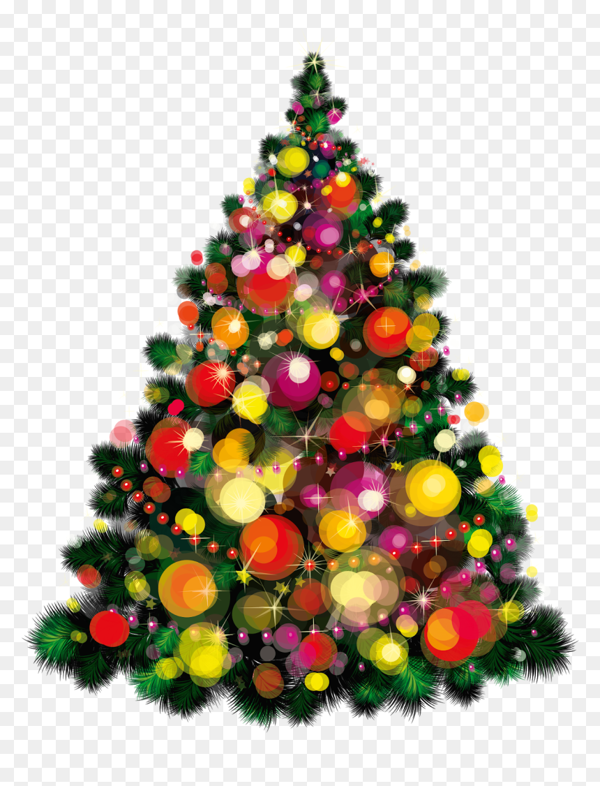 1080p Happy Christmas Images Hd, HD Png Download - tree vector png
