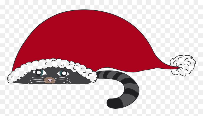 Christmas Cat Free Vector, HD Png Download - elf hat png
