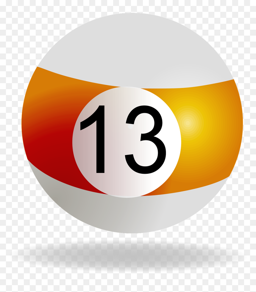 Bola De Billar 13 Png, Transparent Png - pool png