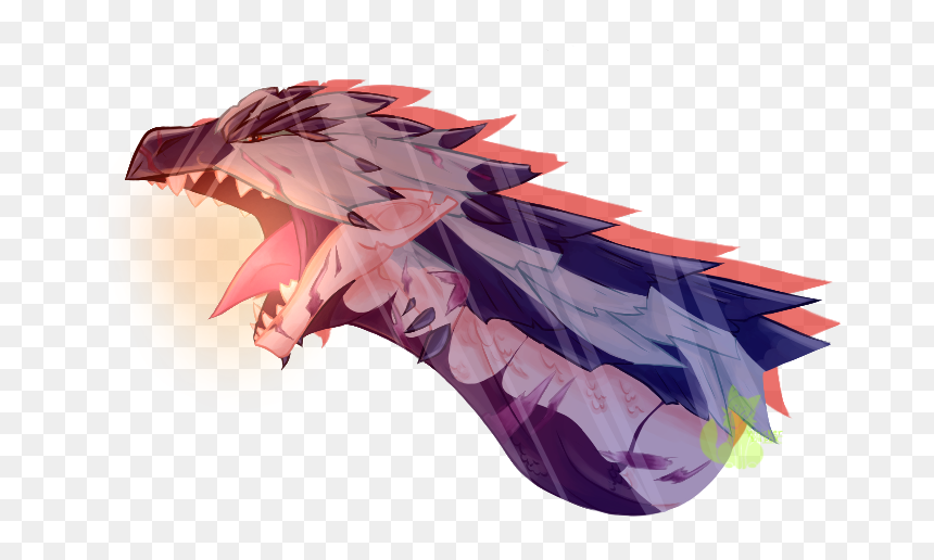 Decided To Doodle A Silver Rathalos, Added Scars For - Origami, HD Png Download - rathalos png