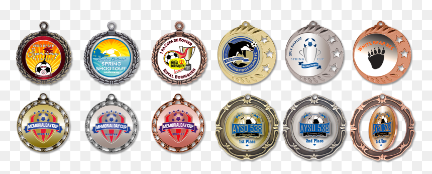 Soccer Insert Medals Sample Collection - Insert Medals, HD Png Download - 2nd place ribbon png