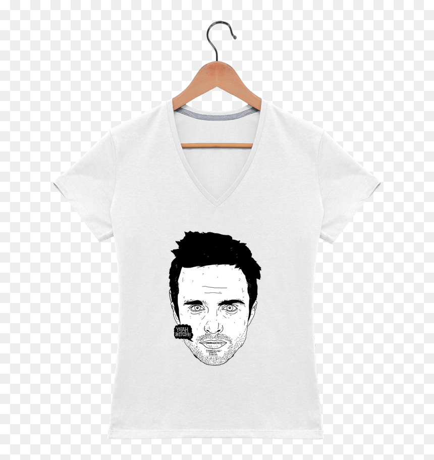 T-shirt Col V Femme 180 Gr Jesse Pinkman Par Nick Cocozza - Tee Shirt Je Veux Des Paillettes Dans Ma Vie, HD Png Download - jesse pinkman png