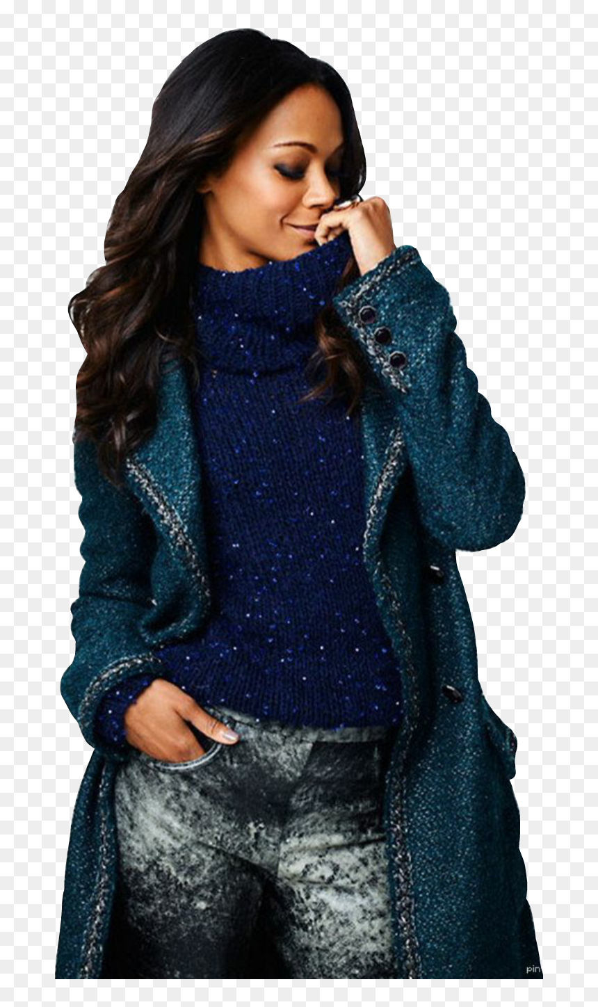 #zoesaldana #gamora #guardiansofthegalaxy #pngs #stickers - Zoe Saldana Sweater, Transparent Png - zoe saldana png