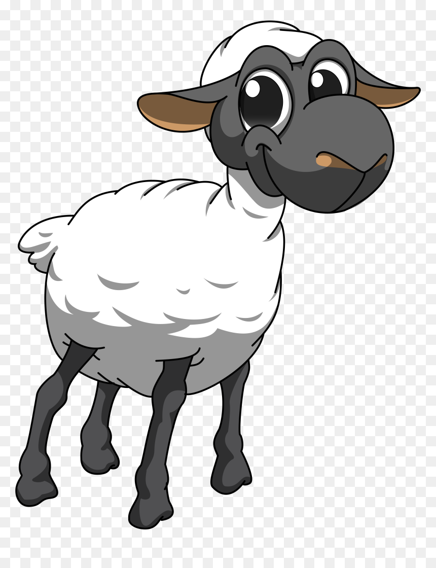Sheep Clipart Realistic - Cartoon, HD Png Download - sheep icon png