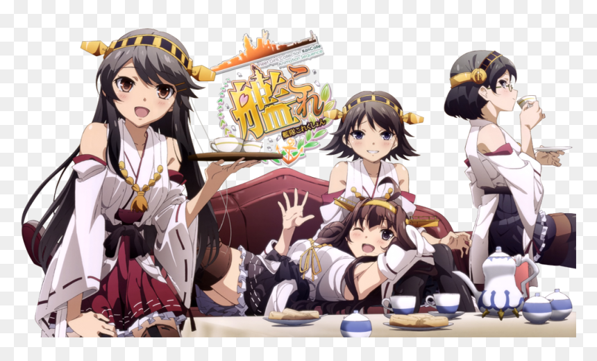 Kongou Hiei Haruna Kirishima, HD Png Download - kancolle png