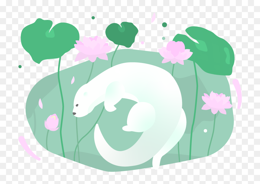 Otter Nature Water Lotus Flower Otter Practice Illustration - Illustration, HD Png Download - daria png