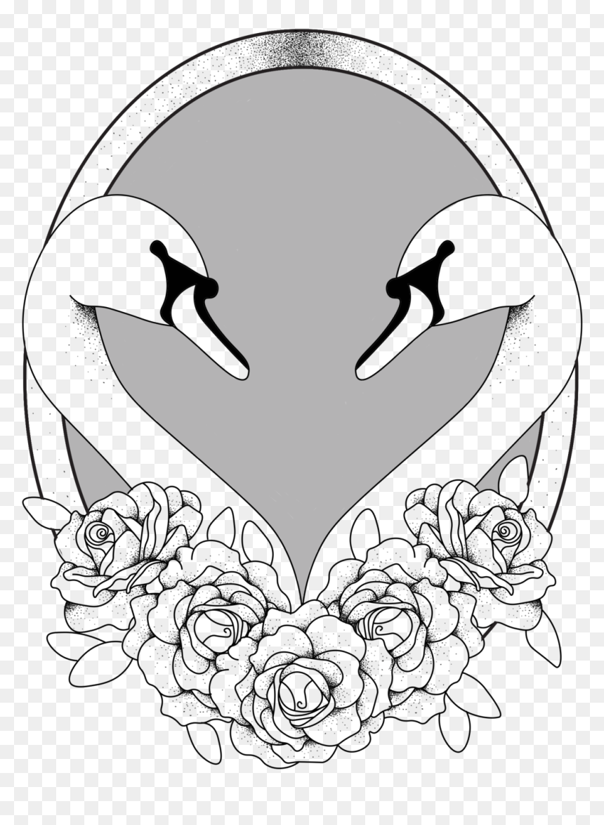 Crosshatch Drawing Bird - Swan, HD Png Download - crosshatch png