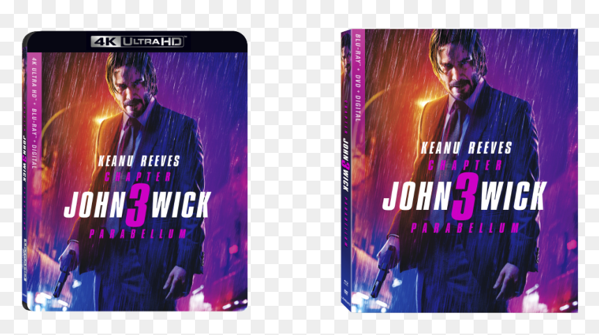 John Wick Home Release - John Wick Chapter 3 Parabellum Blu Ray, HD Png Download - keanu reeves png