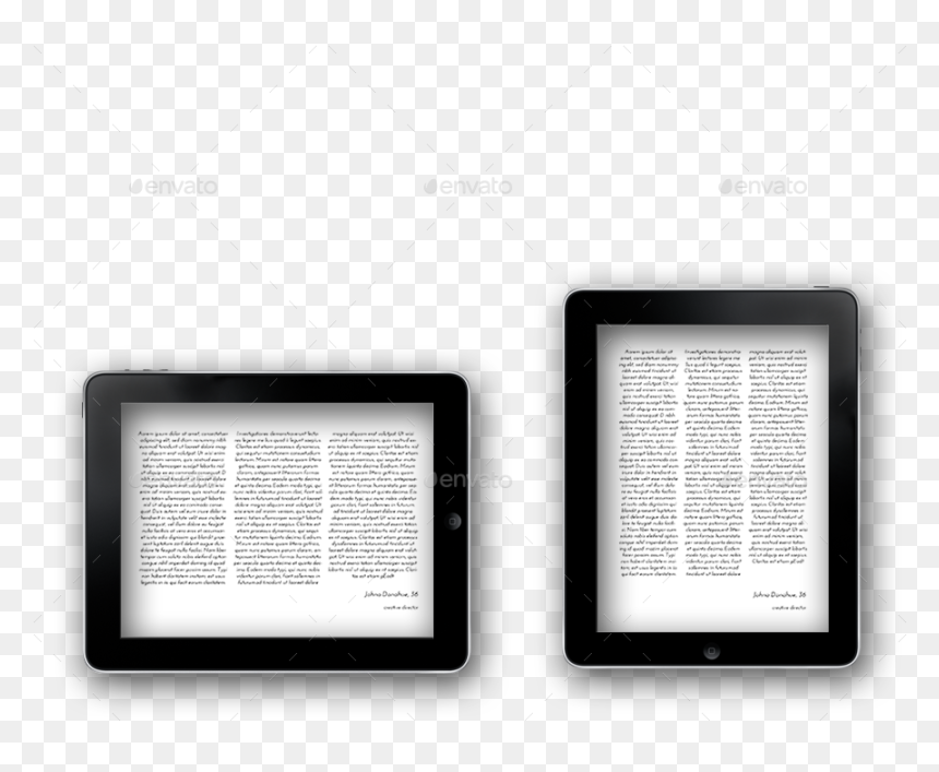 E-book Readers, HD Png Download - ipad template png