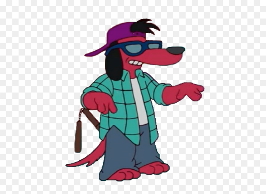 Simpsons Dog Itchy Scratchy, HD Png Download - cadenas rotas png