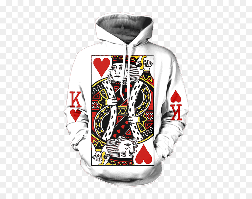 Playing Card Hoodie, HD Png Download - king of hearts png