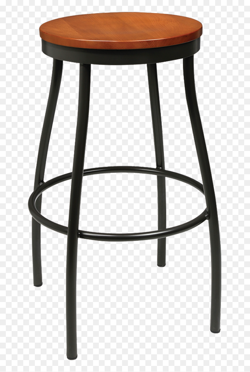 Metal Rustic Wood Backless Stool - Family Dollar Bar Stools, HD Png Download - rustic wood png