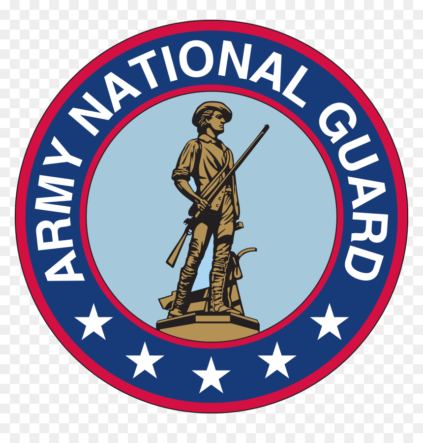 Army National Guard Logo, HD Png Download - usa flag waving png
