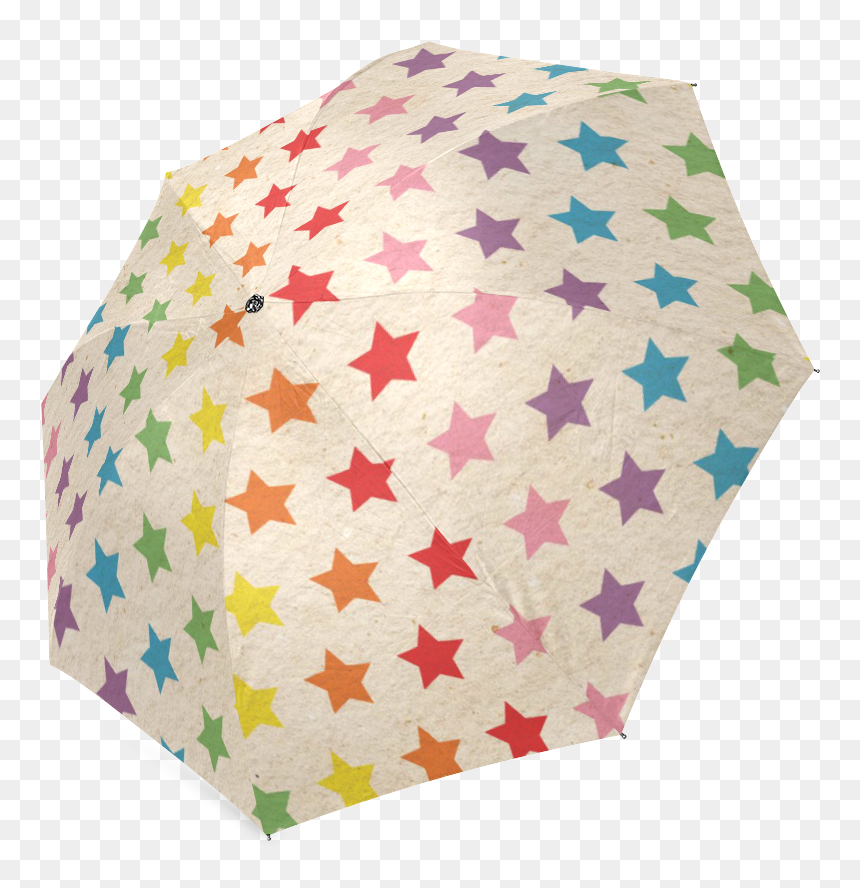 Rainbow Stars Foldable Umbrella, HD Png Download - rainbow stars png