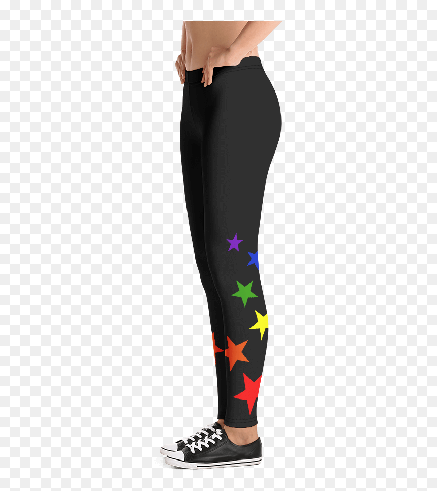 Flower Leggings, HD Png Download - rainbow stars png
