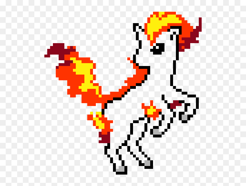 Ponyta Pixel Art, HD Png Download - ponyta png
