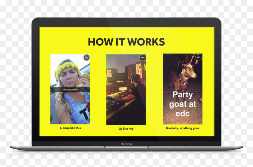 Snapchat Pitch Deck How It Works, HD Png Download - snapchat template png