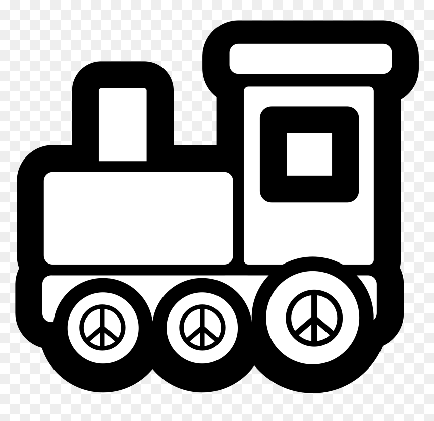 Train Clipart Black And White, HD Png Download - christmas toys png
