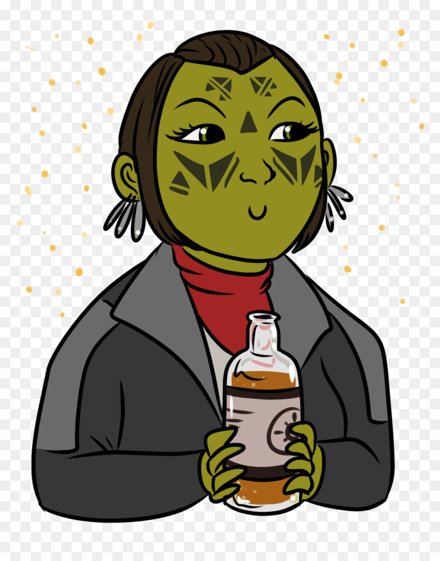 One Small Alcohol Loving Mirialan Named Jan - Cartoon, HD Png Download - swtor png