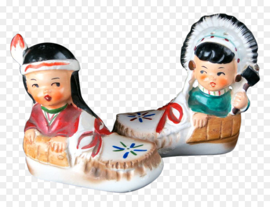 Vintage Salt & Pepper Shakers Native American Indian - Figurine, HD Png Download - american indian png