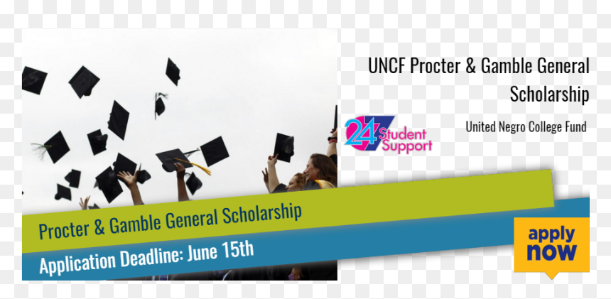 Uncf Procter & Gamble General Scholarship - College Graduation Hats In The Air, HD Png Download - procter and gamble logo png
