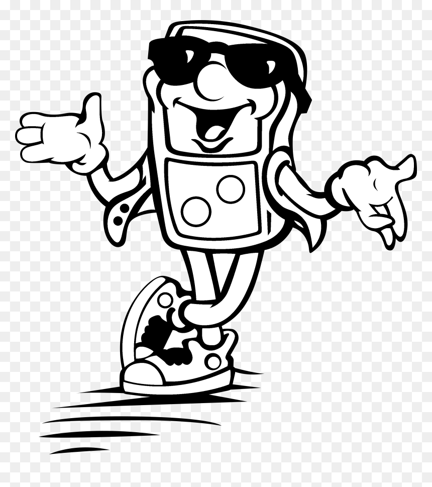 Transparent Man Clipart Black And White - Black And White Pizza Png, Png Download - dominos pizza logo png