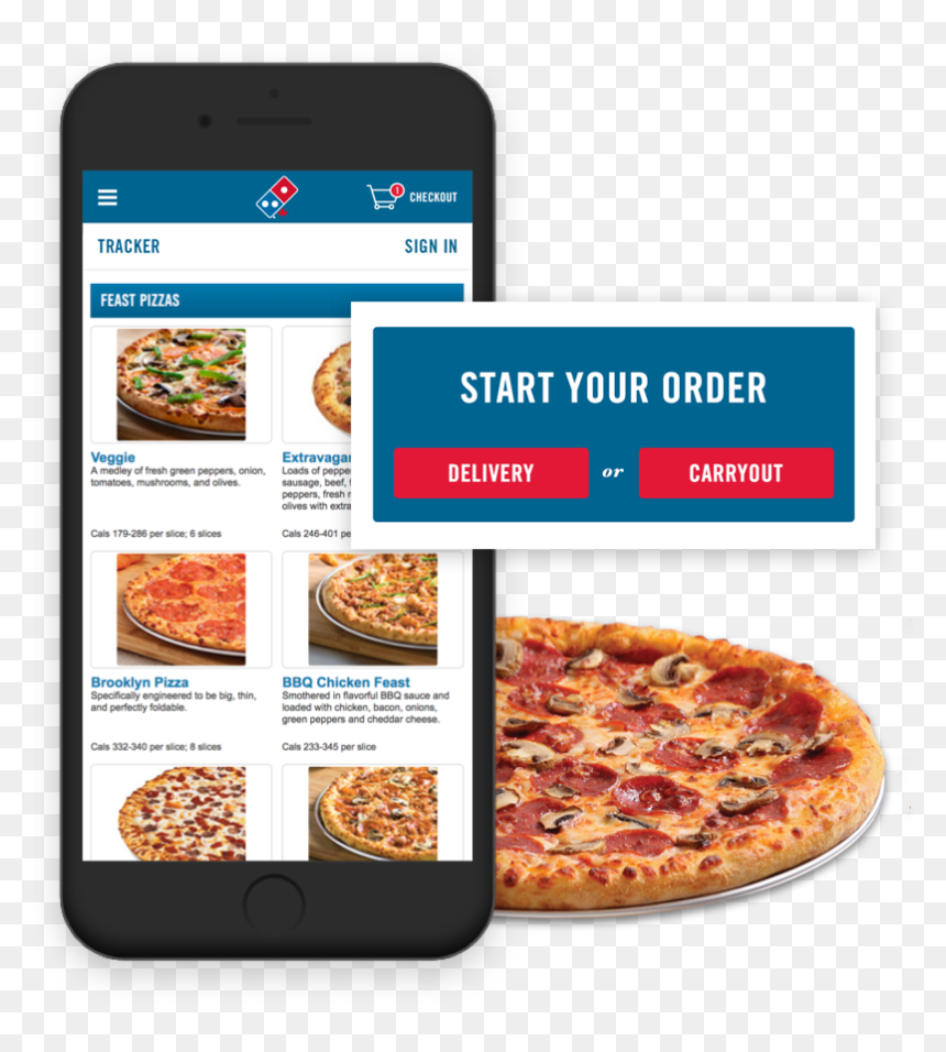 Domino"s Mobile Application - California-style Pizza, HD Png Download - dominos pizza logo png
