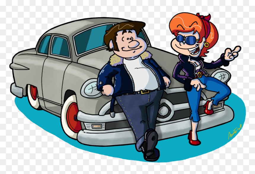 50s Car Clipart - Rockabilly Png, Transparent Png - 50's png