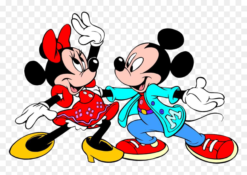 50s Dancers Cliparts - Mickey Mouse Minnie Mouse Dancing, HD Png Download - 50's png