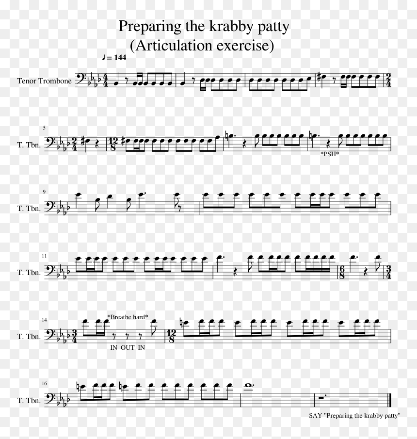 Krabby Patty Png -preparing The Krabby Patty - Krabby Patty Theme Sheet Music, Transparent Png - krabby png