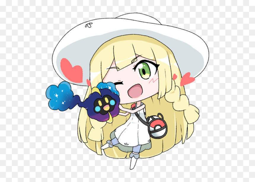 Pokémon Sun And Moon Vertebrate Nose Cartoon Art Fictional - Pokemon Sun And Moon Chibi Lillie, HD Png Download - cosmog png