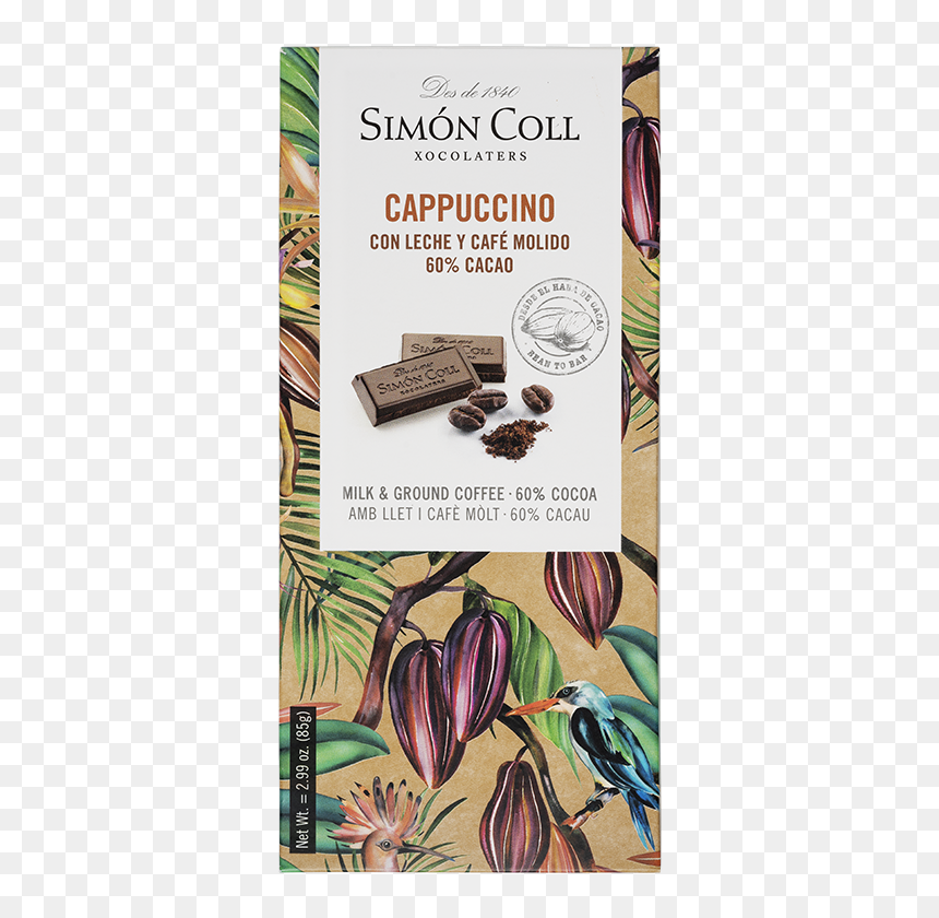Simón Coll Chocolate 70 Cacao Con Naranja, HD Png Download - cafe con leche png
