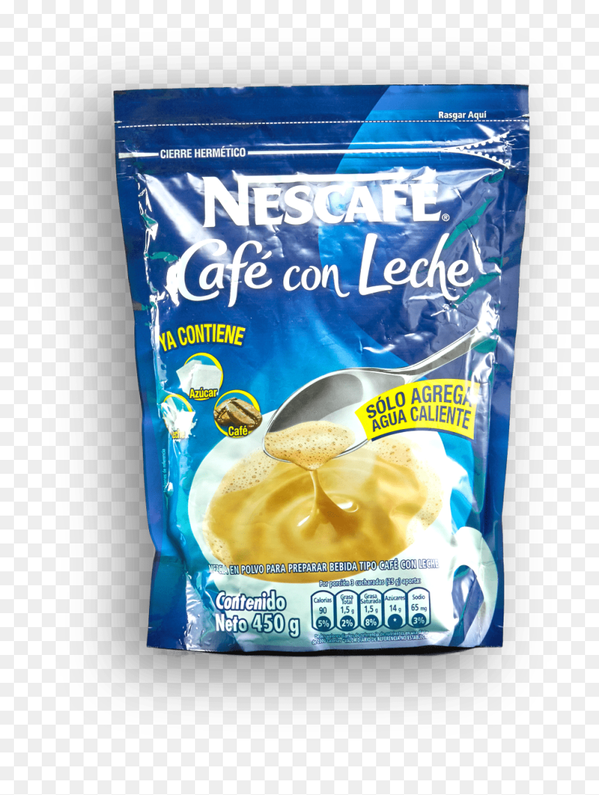Mezcla En Polvo Nescafé Café Con Leche - Nescafe Mezclas, HD Png Download - cafe con leche png