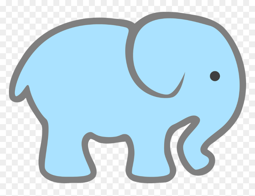 Blue Elephant Clip Art, HD Png Download - elephant vector png