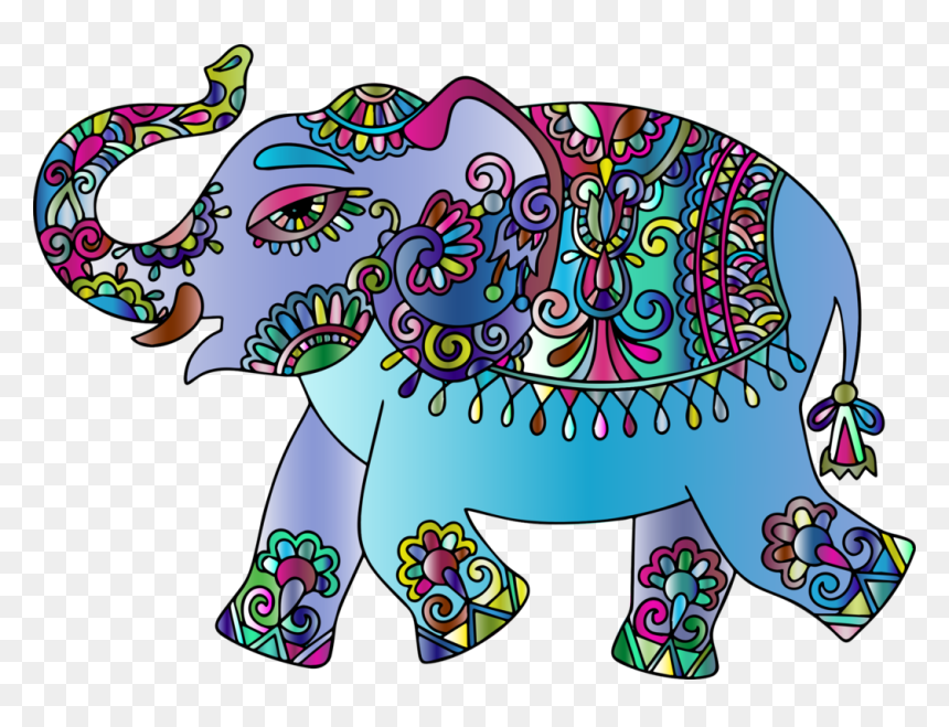 Clip Art Ganesha Elephants Visual Arts - Free Clipart Indian Elephant, HD Png Download - elephant vector png