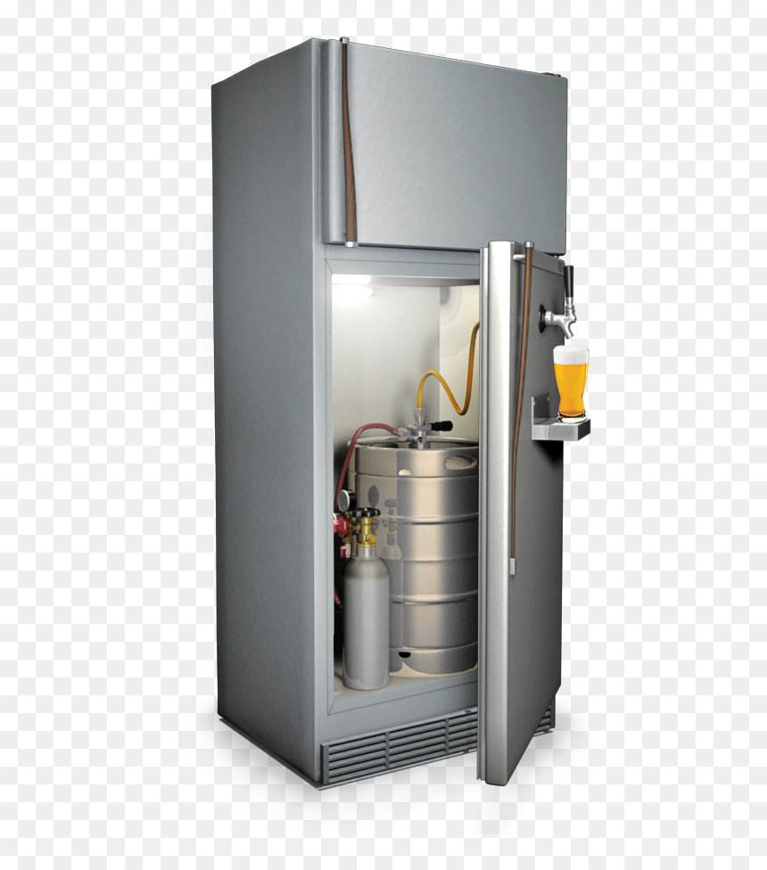 Build Your Own Kegerator - Beer Tap Fridge, HD Png Download - beer barrel png