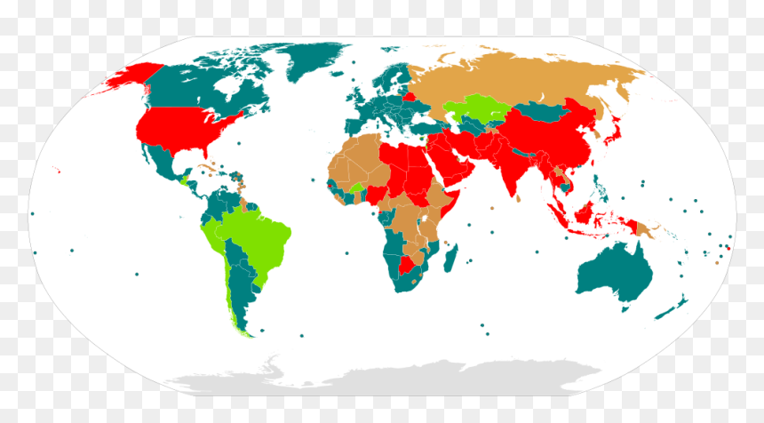 Death Penalty World Map, HD Png Download - lawbreakers png