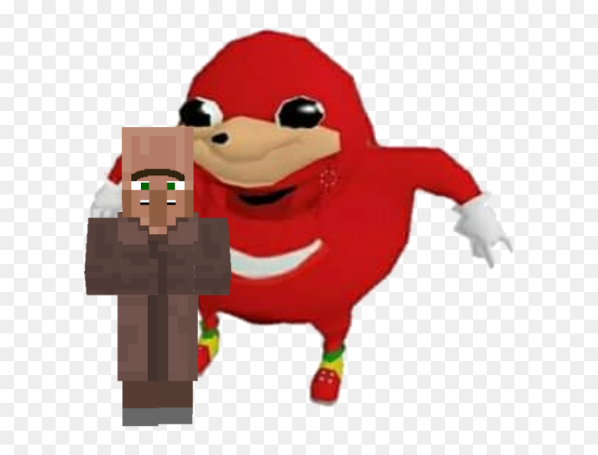 #freetoedit Ugandan Knuckles Meets A Minecraft Villager - Do You Know Da Wey, HD Png Download - minecraft villager png