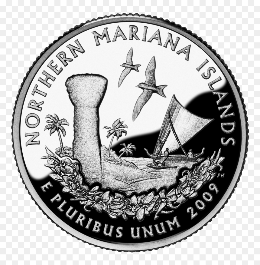 2009 D American 25 Cent State Quarter Series - Northern Mariana Island 2009, HD Png Download - cent symbol png