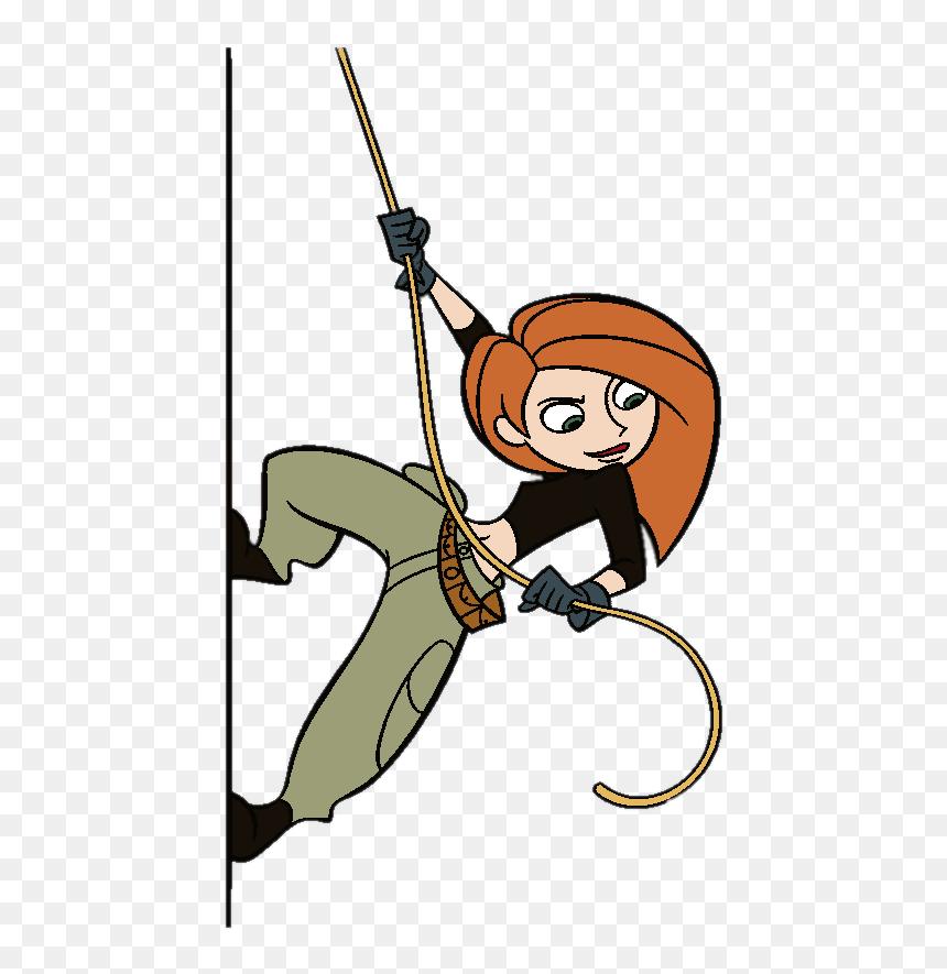 Kim Possible Climbing A Wall - Kim Possible Clipart, HD Png Download - kim possible png