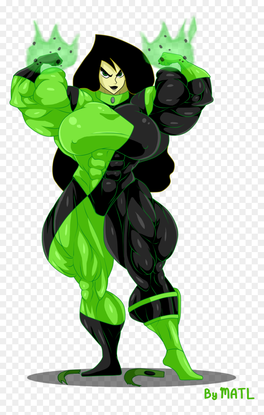 Commission - Shego - Kim Impossible And Shego Muscle Growth, HD Png Download - kim possible png