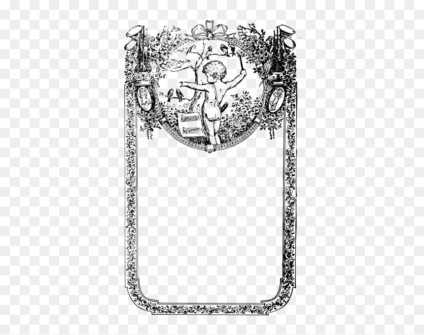 Picture Frame,art,monochrome Photography - Black And White Baby Frames, HD Png Download - baby frames png