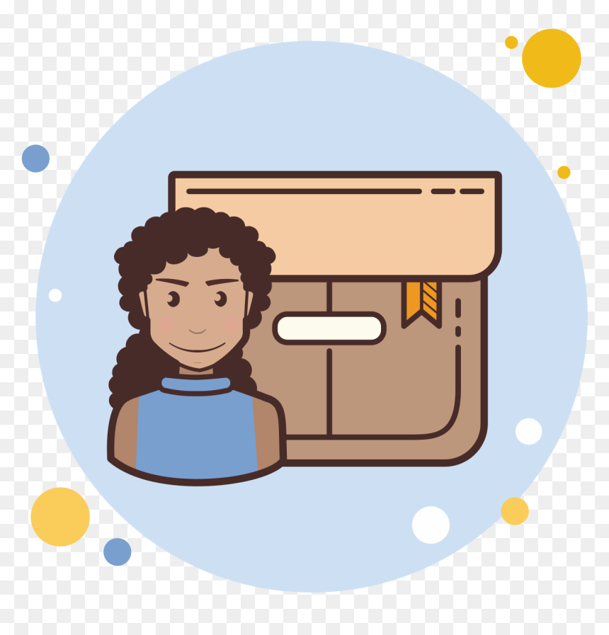 Girl With Brown Curly Hair And Glasses , Transparent - Clip Art, HD Png Download - circle glasses png