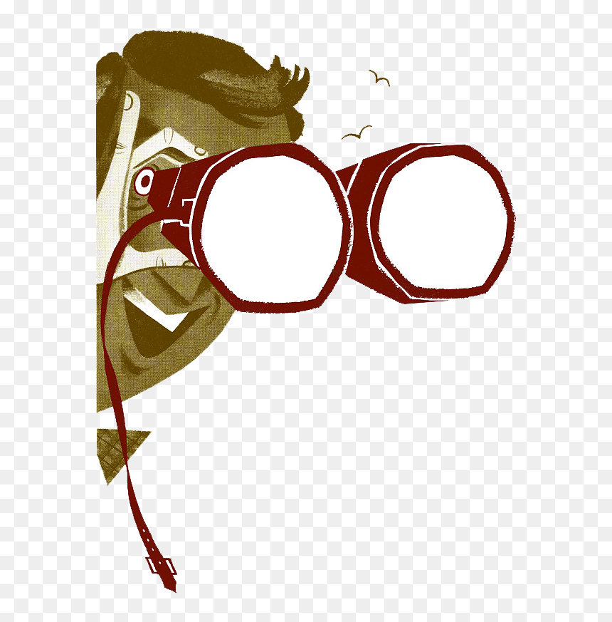 Spy Illustration Royalty-free Binoculars With Stock - Spy With Binoculars Png, Transparent Png - binoculars icon png