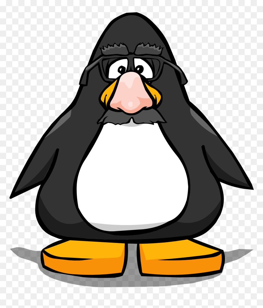 Funny-face Glasses From A Player Card - Club Penguin Png Black, Transparent Png - funny glasses png