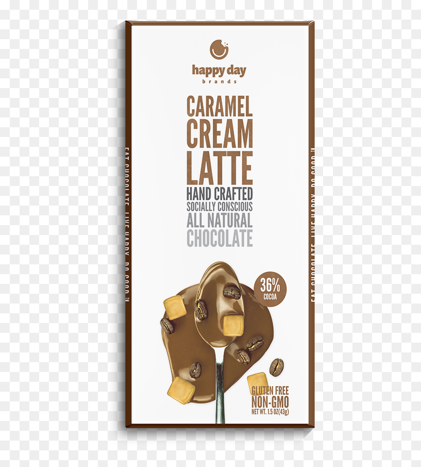6 Pack Milk Chocolate Caramel Creame Latte 36% Cocoa - Chocolate Bar, HD Png Download - all natural png