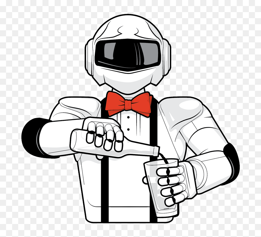 Robot Bartender Art, HD Png Download - bar tender png