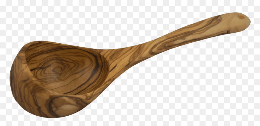 Little Angel Olive Wood Soup Ladle - Wooden Spoon, HD Png Download - ladle png